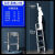 伸缩升降梯铝合金可携式人字梯多功能直梯不锈钢折叠梯定制 加厚加粗无缝钢管单面梯1.9米