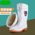 雨鞋白色雨靴防油中筒高筒工厂卫生靴防滑水鞋工作短水靴 572女式白色短筒 标准码 36