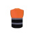 反光背心 颜色橘黑拼色款式带印字带口袋拉链款材质120g弹丝布料