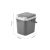 努师傅  CZT01 茶渣桶 塑料按压式方形茶水桶 7L 商用办公室手提垃圾桶 过滤垃圾筒 灰色