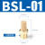 长头铜尖头平头电磁阀消声器可调节流塑料消音器BSL-01/02/03/04 BSL-01/螺纹1分
