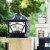 爱登斯太阳能灯柱头灯LED家用户外防水庭院灯围墙大门柱子灯家和 家和柱头灯/25cm/描金黑/遥控三