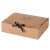 颂呵梵年货礼盒礼品盒正方形大小号韩版礼物盒蝴蝶结口红礼物包装 棕色烫金（含拉菲草） 中号盒子