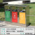 不锈钢大号户外垃圾桶室外景区小区分类大垃圾箱环卫金属果皮箱 三色三分类(201不锈钢)