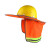 适用套在安全帽防晒帽遮阳帽檐草帽工地上男款女夏季面罩加大防晒 荧光橘遮阳帽