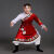 珂纷（KEFEN）藏族服装男藏袍舞蹈演出服少数民族西藏广场舞中老年表演套装 红色五件装 s