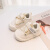 基诺浦（ginoble）婴幼儿软底防滑学步鞋透气网面宝宝休闲鞋魔术贴拼色小童鞋子 879紫色 22码