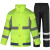 卡莱文雨裤套装交通安全服环卫物业高速救援防雨服荧光黄绿 300D荧光绿黑裤 M