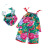 小还美夏季儿童背心套装女童多巴胺穿搭两件套宝宝油画碎花时髦网红套装 大花吊带-红色 80码建议身高73-80cm