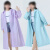 三茂长款一次性雨衣加厚男女款防雨透明便携 束口加厚款香芋紫两件装