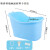 泡澡桶大人浴桶洗澡桶沐浴桶浴缸洗澡盆儿童塑料浴盆全身 [加厚加高]蓝色(无盖)