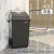 长方形户外垃圾桶2024新款带盖大容量厨房商用餐饮厨余办公室 40L灰色长方形桶(带盖)