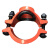 铁辰电力 球磨铸铁哈夫节叁通/铸铁管卡 DN200X50(抱铸铁管或塑料管) 一个