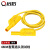 启后 安全型4mm护套香蕉插头测试线10A/20A硅胶连接线K4教学导线 2.5平方10米 黄色 QH-OB63