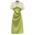 vimadtly新中式两件吊带改良旗袍连衣裙夏季女 盘扣小外套+吊带裙两件 M 85-100斤