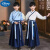 迪士尼儿童汉服男女孩古装中国风超仙男童少爷国学服春夏季表演出服装 玉佩蓝色 150按身高拍的