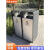 户外不锈钢分类垃圾桶公园景区大号金属环卫果皮箱市政室外垃圾箱 KS-3367双分类桶不锈钢本色