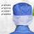 树奢车间加工帽男女食品厂帽子食品服工作帽发网帽卫生帽系带白色蓝色 蓝色 均码男女通用