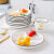烛龙餐盘 三格分一人食家用早餐餐具儿童陶瓷定量盘子分格餐 8英寸 分餐盘 鸡蛋