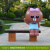 初构想（CHUGOUXIANG）户外卡通动物坐凳摆件座椅熊长颈鹿装饰雕塑景区公园林布朗幼儿园 Y-1507-2多人蝴蝶结布朗熊坐凳