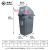 日曌垃圾桶大号户外摇盖式商用长方形加厚塑料厨房卫生间废纸桶 60L灰色废瓶桶