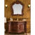 奢菱（SHELING）欧式浴室柜实木雕花卫浴柜大理石洗漱台高端欧式橡木浴室柜组合洗 橡木0.8米