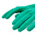 海斯迪克 丁腈手套 厨房防水防滑手套 工业劳保手套HKsq-593 33cm绿色5双 L码 