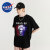 NASA MARVEL2024春夏新款哥特摇滚印花T恤街头潮牌宽松短袖 黑色 2XL