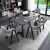 温丛餐桌椅组合北欧风客厅餐桌现代简约小户型家用长方形吃饭桌子 麻布纹桌面+4麻布椅 长100宽60高75CM