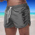 HJZH2024新款男士时尚沙滩短裤涤纶多色运动三分沙滩短裤男 浅蓝色 XL