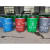 铁垃圾桶360L环卫专用挂车桶户外铁垃圾箱环卫市政大圆创意 1.8加厚款蓝色带盖桶
