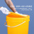 加厚密封塑料桶油漆涂料包装桶20L/25Lkg升化工肥料桶水桶机油桶 1L-白色-带提手