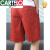 卡帝乐鳄鱼（CARTELO）2024男士短裤红色印花男夏季薄款潮流潮牌5分沙滩半裤休闲男裤 红色 L