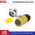 凌科LP-20母头公座防水航空插头插座2-12芯黄色反装IP67连接器UL LP20型2芯法兰反装(黄色)