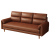 慕思北欧复古油蜡皮真皮沙发组合双三人客厅简约现代直排小户型皮沙发 [头层牛皮+乳胶垫]0.98米