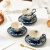司晨英伦风陶瓷咖啡杯碟套装复古精致下午茶杯茶壶组合茶具伴手礼礼盒 1个茶壶+2套杯碟5件套