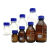 蓝盖试剂瓶 透明茶色蓝盖丝口瓶密封口瓶 螺纹口带刻度棕色玻璃瓶 G45盖子 1个