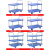 奈运 三层手推车搬运车平板车 三层双扶手带围栏50*70cm轻音轮300斤推货车仓库物料周转拉货车