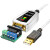 帝特usb转rs232/485/422串口转换器9针com光电隔离工业级DT-5119 TYPE-C+USB3.0转RS422/485线 2m