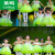 莱鸣（LM）新款儿童可爱演出服幼儿园亮片蓬蓬裙女童舞蹈表演服装六一 荧光绿男款 送领结+背带 120(身高97-108cm)