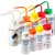 彩色标签洗瓶500mL 安全信息洗瓶 LDPE彩色标识空洗瓶 彩色盖清洗瓶 红色：柄同洗瓶 500mL