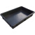 瀚海融科 防静电方盘黑色塑料长方形浅盘蓝色托盘ESD电子周转盘 1#方盘370*250*65mm（1个）
