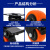 幸蕴 工业品推车轮双轴承橙色金钻耐磨PVC行李车脚轮 1.5寸刹车轮