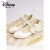 迪士尼（Disney）女童高跟鞋子儿童公主小皮鞋2024春秋新款魔术贴白色软底宝宝单鞋 白色 40码 内长24.5CM