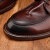 CuzooCuyoo男士皮鞋商务单鞋系带复古水洗真皮大底正装轻奢高端经典软底皮鞋 黑色 46