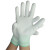 适用PU浸塑胶涂掌涂指 尼龙手套劳保工作耐磨防滑 干活薄胶皮手套女士 白色涂掌手套(36双) S