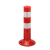 75CM塑料警示柱PU弹力柱反光锥50CM防撞柱路障交通设施隔离桩护栏 PU红白70cm