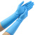 手套蓝色一次性加长加厚橡胶乳胶餐饮厨房水产杀鱼刷洗碗清洁 16寸【蓝丁腈】超长加厚手套-50只 S