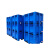 塑料卡板箱超大号封闭式大号工具箱叉车塑料物流箱大箱式塑料托盘 1200*1000*780网格式(蓝色)