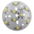 定制LED灯芯光源板3w5w12w18w铝基板天花板灯球泡灯筒灯射灯灯珠 大功率灯板(焊接母插) 3 白